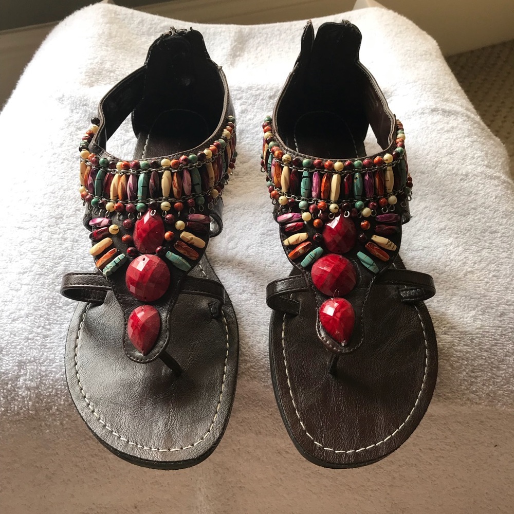 Ann Marino beaded sandals